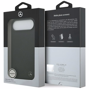 Mercedes Leather Large Laurel Leave MagSafe ümbris jaoks iPhone Air - must