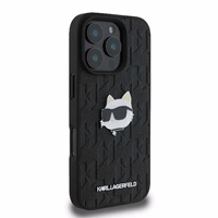 Karl Lagerfeld Monogram Choupette Head Pin iPhone 16 Pro Ümbris - must