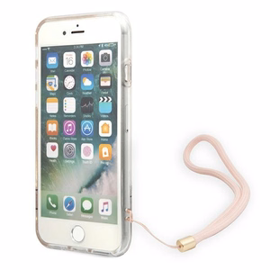 Guess GUOHCI8H4STP iPhone SE 2022 / SE 2020 / 7/ 8 розовый/розовый жёсткий чехол 4G Print Strap