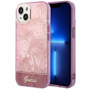 Guess GUHCP14MHGJGHP iPhone 14 Plus 6.7 "roosa / roosa hardcase Jungle Collection