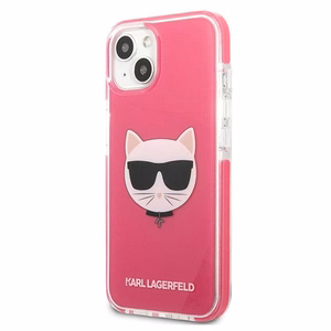 Чехол Karl Lagerfeld Choupette Head для iPhone 13 — фуксия
