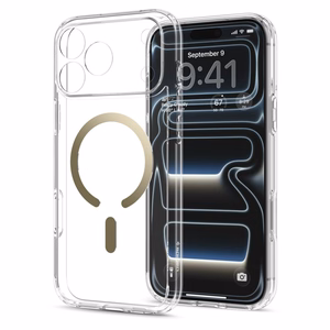 Spigen Ultra Hybrid MagSafe ümbris iPhone 18 Pro Max / 17 Pro Max jaoks, läbipaistev kuldne
