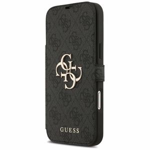 GUESS book ümbris jaoks IPHONE 17 Pro Max GUBKP17X4GMGGR (PU 4G Metal Logo) must