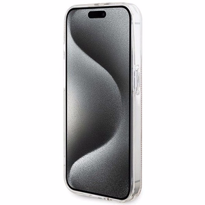 Guess IML 4G kuldne Stripe ümbris jaoks iPhone 15 Pro - roosa