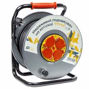 Extension Cord koos Reel 50m, 4 sockets, 3x2.5mm2