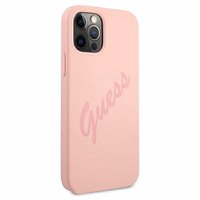 Guess GUHCP12LLSVSPI iPhone 12 Pro Max 6.7" roosa/roosa kõvakott Script Vintage