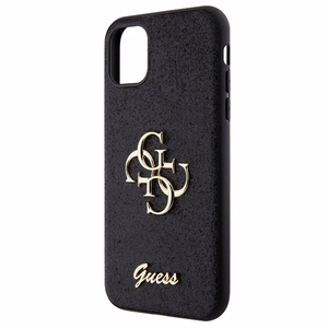 Guess GUHCN61HG4SGK ümbris jaoks iPhone 11 / Xr - must Glitter Script Big 4G