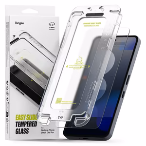 Ringke Easy Slide Karastatud klaas 2-pack jaoks Nothing Phone 3A / 3A Pro - Clear