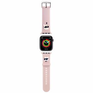 KARL LAGERFELD RIHM KLAWLSLKCNP APPLE WATCH 42/44/45/49MM ROOSA/ROOSA RIHM 3D RUBBER KARL&CHOUPETTE HEADS