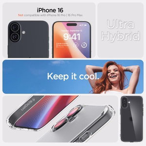 Spigen Ultra Hybrid for iPhone 16 - Clear