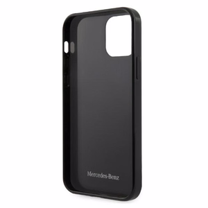 Mercedes hõbedaste tähtede mustriga ümbris iPhone 12 Pro Max'ile - must
