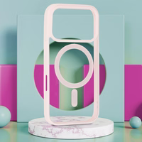 Acrylic Color MagSafe Ümbris jaoks Iphone 17 Pro Max hele roosa