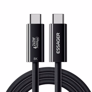 USB Kaabel Essager Thunder must Thunderbolt 4 Full Function 180cm