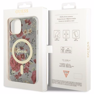 Guess Flower MagSafe ümbris jaoks iPhone 14 - roheline