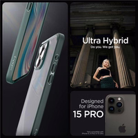 Spigen Ultra Hybrid iPhone 15 Pro Ümbris - tumeroheline