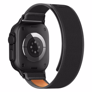Tech-Protect Nylon Elite Strap for Apple Watch 44 / 45 / 46 / 49 mm - Black & Orange