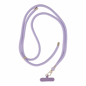 SWING (8mm) Phone lanyard, Phone pendant with adjustable length / cord length 165cm (max 82.5cm in the loop) / on the shoulder or neck - lilla