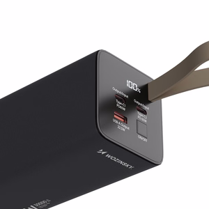 Powerbank Wozinsky K65+ 65W 30000mAh 2x USB-C, 1x USB-A 65W - серый