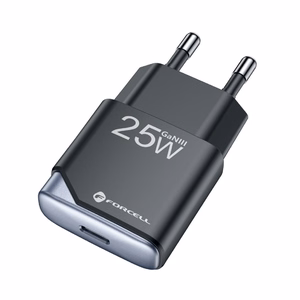 Phone charger Forcell F-Energy Ultra Slim GaN III USB C PD QC4.0 3A 25W B125101-E black