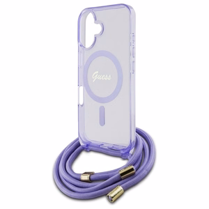 Guess Crossbody Cord Script MagSafe iPhone 16 Ümbris - lilla