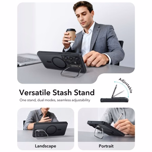 ESR Classic Hybrid Kickstand MagSafe ümbris Samsung Galaxy S26 Ultra jaoks - must