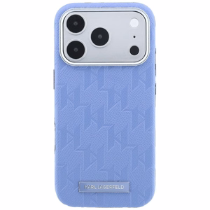 KARL LAGERFELD ümbris mudelile IPHONE 18 Pro/17 Pro ühildub MagSafe'iga (Mono Resin Logo) (värv: helesinine)