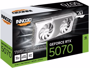 INNO3D GeForce RTX 5070 TWIN X2 OC WHITE NVIDIA 12 GB GDDR7