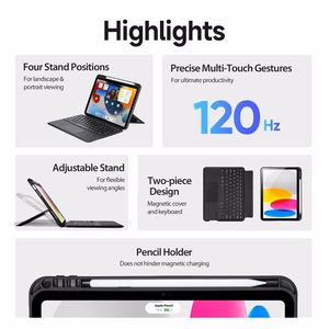 Case with keyboard Dux Ducis DK Apple iPad 10.9 2022/iPad 11 2025 black