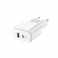 Forever TC-01-20AC PD QC laadija 1x USB-C 1x USB 20W valge