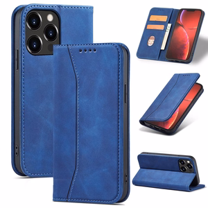 Magnet Fancy Case Case iPhone 13 Pro Max Koti kaardi rahakoti kaardihoidja Sinine