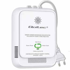 Qoltec 52576 vingugaasi andur | CO detektor | 85dB alarm | LED