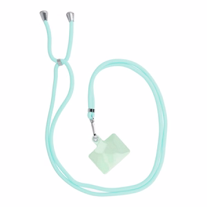 SWING (6mm) Phone lanyard, Phone pendant with adjustable length / cord length 165cm (max 82.5cm in the loop) / on the shoulder or neck - lite roheline