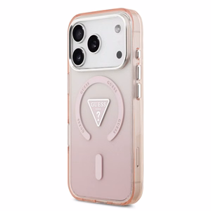 GUESS ümbris jaoks IPHONE 17 Pro compatible with MagSafe GUHMP17LHGTMLCGP (IML Gradient W/ Triangle Logo) roosa