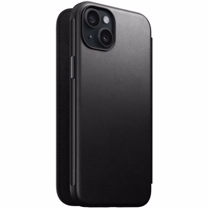 Nomad Modern Leather Folio ümbris jaoks iPhone 15 Plus 6,7" must