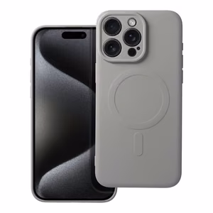 SILICONE MAG ÜMBRIS compatible with MagSafe jaoks IPHONE 15 Pro Max hall titanium