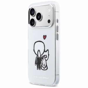 Karl Lagerfeld Karl & Choupette Back MagSafe Ümbris for iPhone 17 Pro - Clear