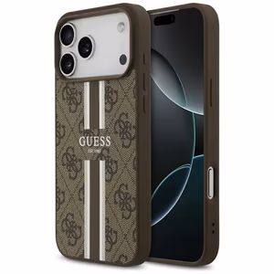Guess 4G Printed Stripes MagSafe ümbris jaoks iPhone 17 Pro Max - brown