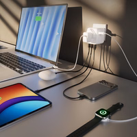 SBS Travel Adapter 2xUSB-C 1xUSB-A Universal - Valge