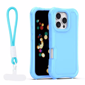 Safepop чехол с ремешком для iPhone 16 Pro Max 6,9" синий