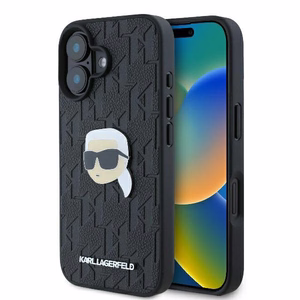 Karl Lagerfeld Monogram Karl Head Pin iPhone 16 Ümbris - must