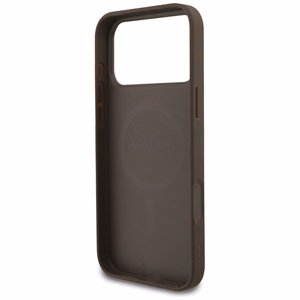 Guess 4G Strap Triangle Logo MagSafe Ümbris jaoks iPhone 17 Pro Max - Brown