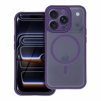 FULL MATTE MAG COVER ümbris compatible with MagSafe jaoks IPHONE 15 Pro Max purple