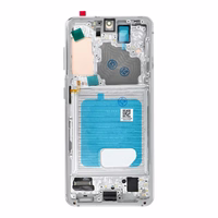 LCD Display jaoks SAMSUNG S21 5G valge SOFT OLED with frame