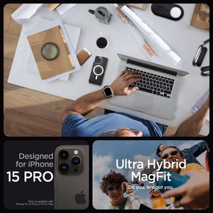 SPIGEN ümbris ULTRA HYBRID MAG compatible with MagSafe jaoks IPHONE 16 Pro frost clear