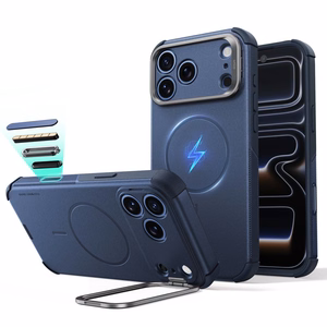 ESR Cyber Tough Kickstand MagSafe ümbris mudelitele iPhone 18 Pro Max / 17 Pro Max, tumesinine