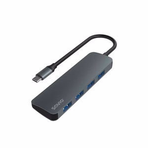 SAVIO USB-C jaotur - 4 x USB-A, AK-54