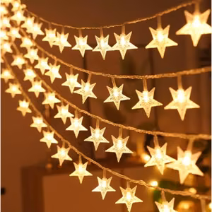 LED GARLAND 10M (80 LED LAMPS) USB STARS WARM WHITE