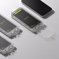 Ringke Easy Slide 2-pack must Frame Karastatud klaas jaoks iPhone 16 Pro Max