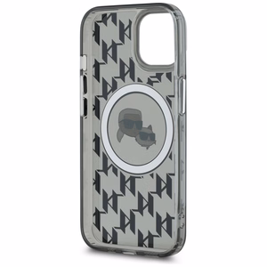 Karl Lagerfeld IML Monogram Karl & Choupette Head MagSafe iPhone 15 Ümbris - must