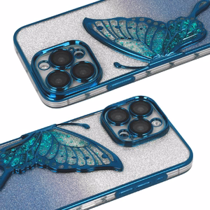 Tel Protect Butterfly Water Ümbris jaoks Iphone 12 Pro sinine